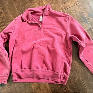 Rudy Jude Raspberry Half-Zip Sweatshirt